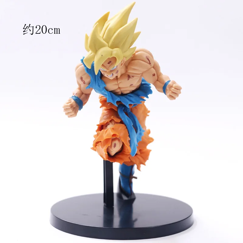 Dragon Ball Z Goku позитивно лицом к врагу стиль фигурка DBZ Goku Супер Saiyan Shock Wave Коллекция Модель игрушки 18 см