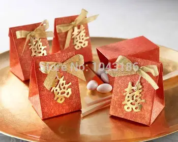 

Free shipping party candy box--Asia Theme "Double Happiness" Chocolates sweet party favor box wedding box 400pcs/lot