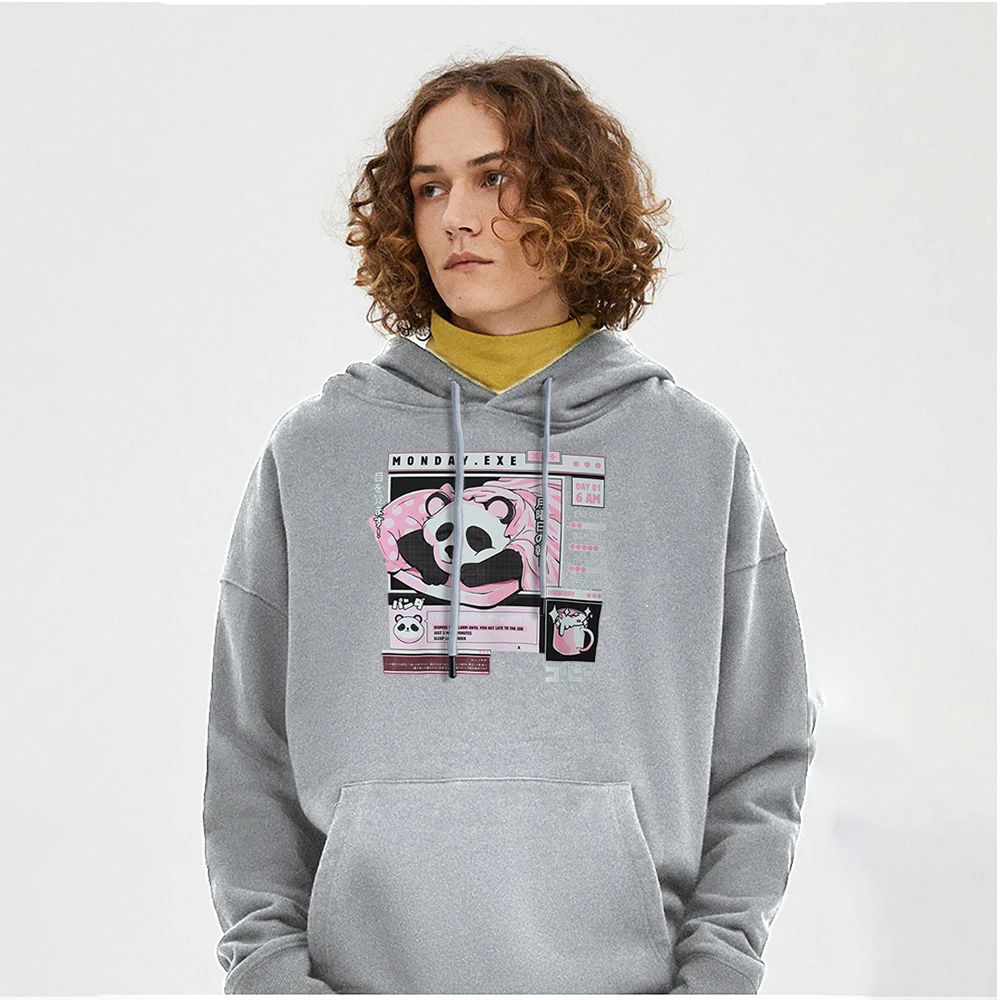 

Sweatshirts Men Panda Lying On The Bed Web Magazine Of The 90S Pattern Tracksuits For Male Trend Street Hoodie Pullover Hoodies