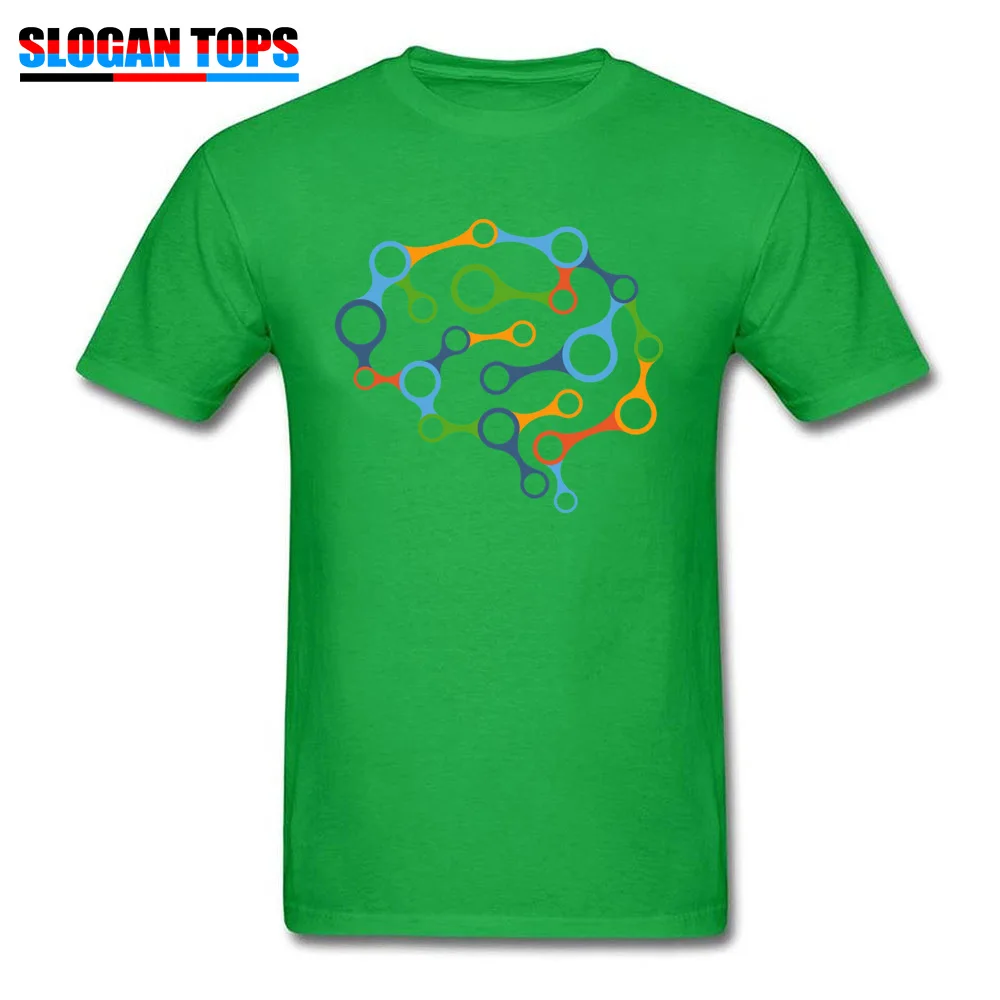 Tops & Tees brain 2029391_960_720 Fall 2018 Normal Short Sleeve 100% Cotton Round Collar Adult T Shirts Normal Tee Shirts brain 2029391_960_720 green