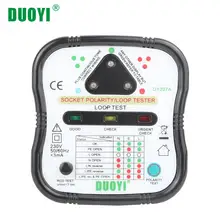 DUOYI DY207A электрическая розетка тест er автоматический настенный выключатель Finder полярность RCD тест фазы проверки петли тестовый детектор ЕС/Великобритания