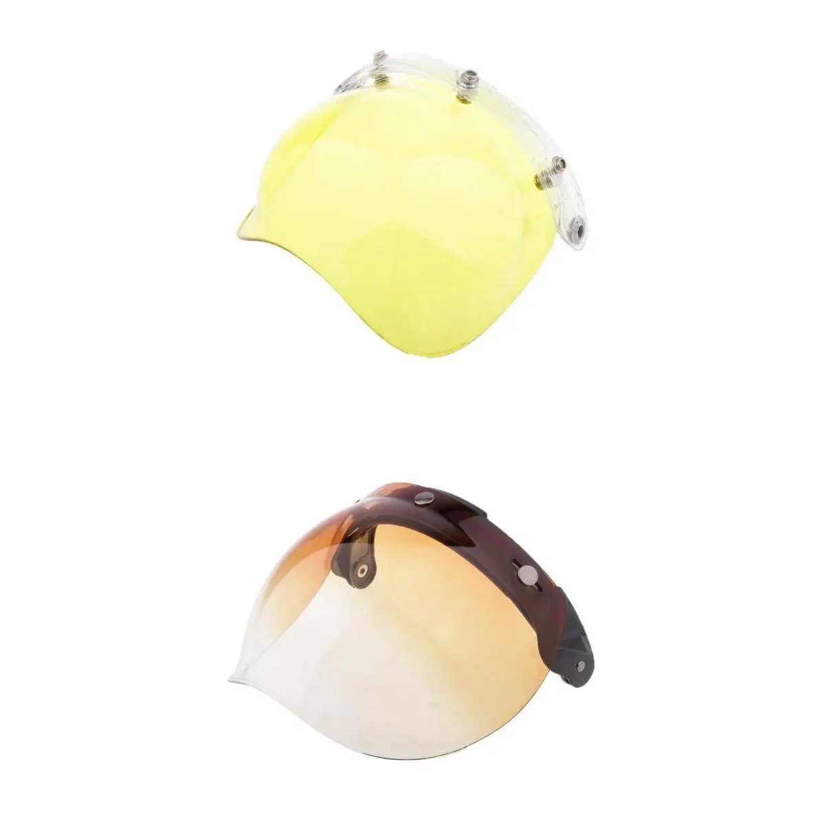 2 Pieces Plastic Motorcycle Bubble Wind Shield Visor Lens Fit for Harley Helmets