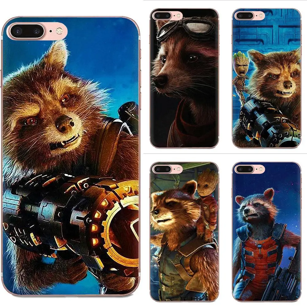 TPU Patterns Guardian Rocket Raccoon For Sony Xperia Z Z1 Z2 Z3 Z4 Z5 compact Mini M2 M4 M5 T3 E3 E5 XA XA1 XZ Premium | Мобильные