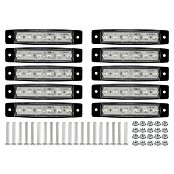 

10PCS White Marine LED Cabin Lighting, Deck Stairs, Stern and Tail Lights,LED Truck Side Light