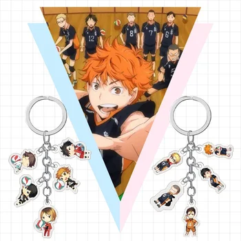 

Japanese Trendy Anime Haikyuu!! Acrylic Keychain New Hot Pendant Key Ring Cosplay For Bags Phones