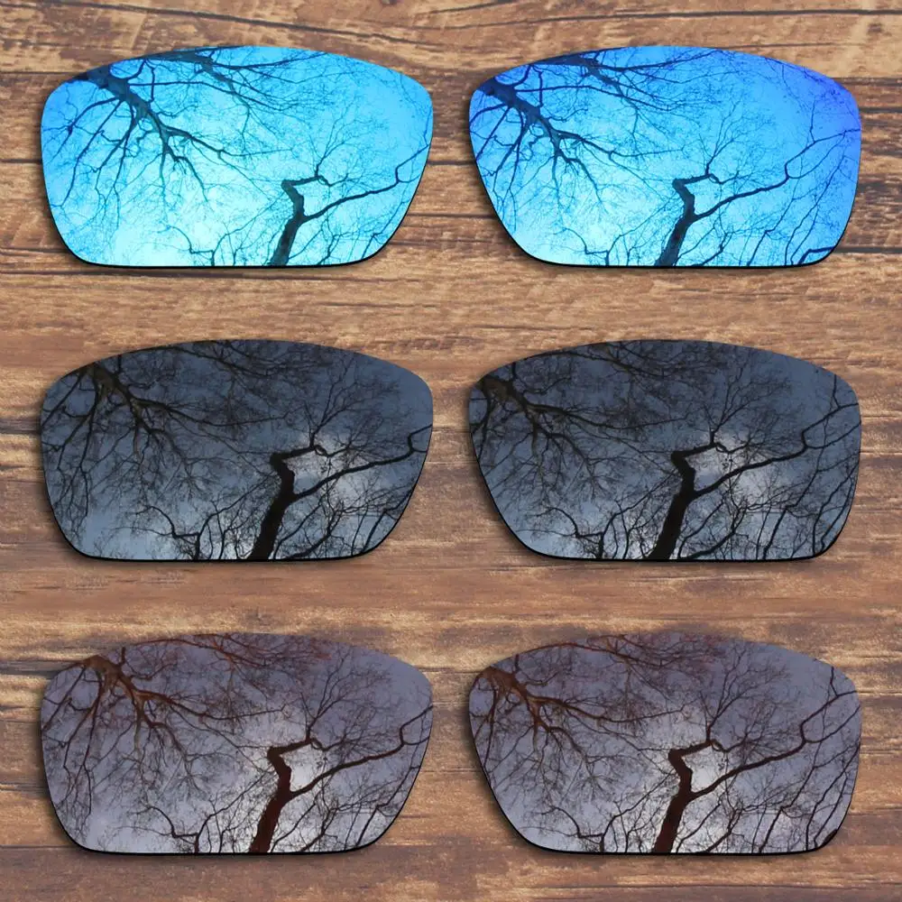 Millerswap 3 Paia Nero. Blu. Marrone Lenti Di Ricambio Polarizzate Per Occhiali Da Sole Oakley Fuel Cell Oo9096