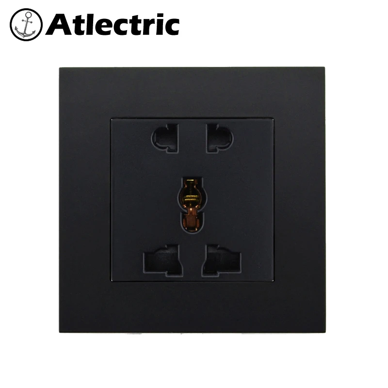 Atlectric универсальная розетка двойной USB порт зарядное устройство с розеткой адаптер ПК пластиковая панель универсальная Сетевая розетка вилка 13A розетка