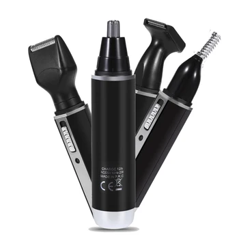 

4 in 1 Professional Electric Rechargeable Nose and Ear Hair Clippers Trimmer Shaver Temple Cut Personal Care Tools For Men