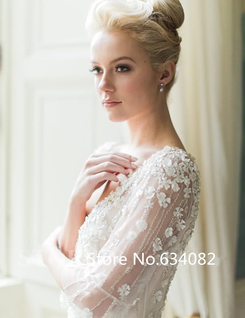 

gorgeous vestido noiva praia boho beach Vestido De Novia 2018 flowers crystal and beads bridal gown mother of the bride dresses