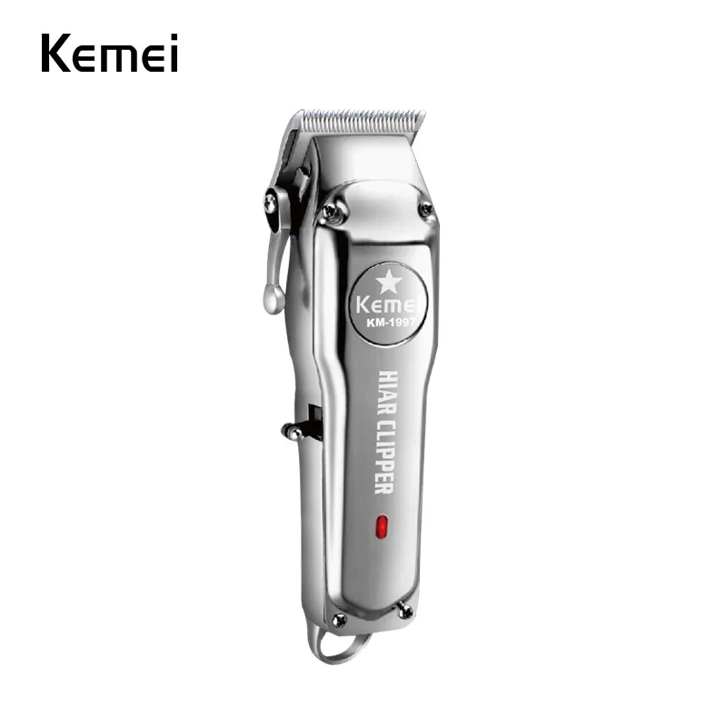 Kemei Barber Shop Rechargeable Hair Clipper Electric Hair Trimmer Professional Haircut Shaver Beard