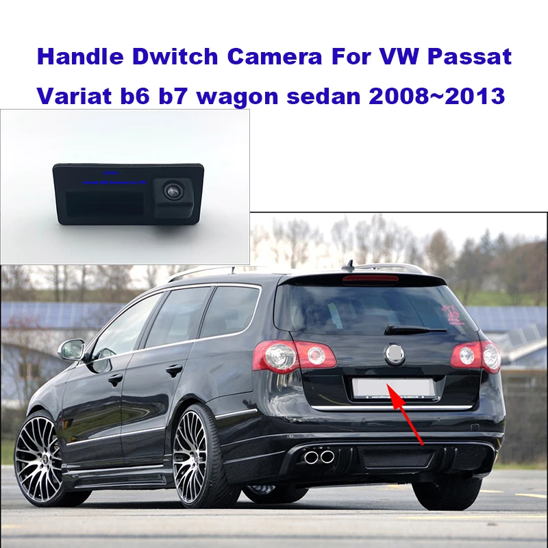 

Yessun Rear Trunk Tailgate Back Door Handle Rear View Parking Backup Camera HD For Passat Variat b6 b7 wagon sedan 2008~2013