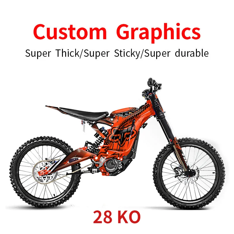 For SURRON Custom Stickers Light Bee X Electric Off-road Bike Dirtbike Decorative Self-adhesive Moisture-proof Thick SUR-RON