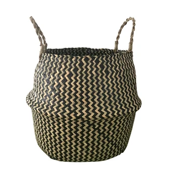 

Woven Belly Button Basket for Storing Plant Pots and Laundry, Picnic and Shopping Baskets