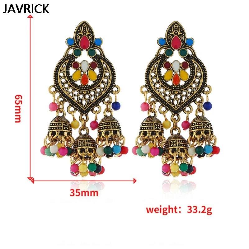 Ретро индийские болливудские кундан Jhumka Jhumki Висячие серьги цыганские модные