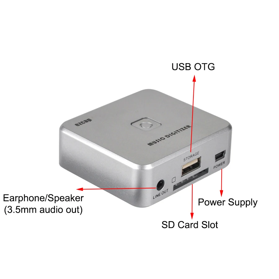 Ezcap241 Audio Capture Cassette Tapes MP3 Converter USB Port Music Digitizer With Remote