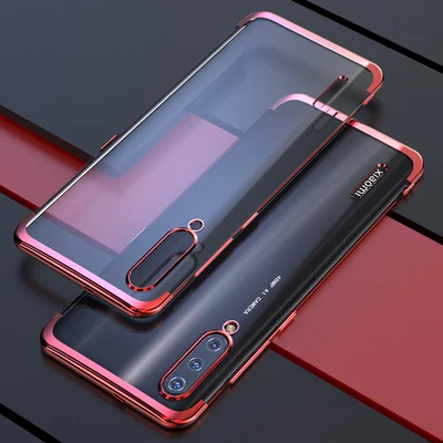 red Чехол для xiaomi mi A3, мягкий тонкий чехол из ТПУ с прозрачным покрытием, защитный чехол для xiaomi mi a3 lite mi a3, чехол для телефона - Цвет: red