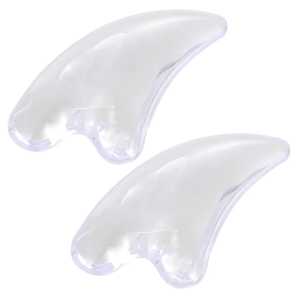 2 шт. кристальная пластина Gua Sha Прозрачная Пластина для обработки скребков