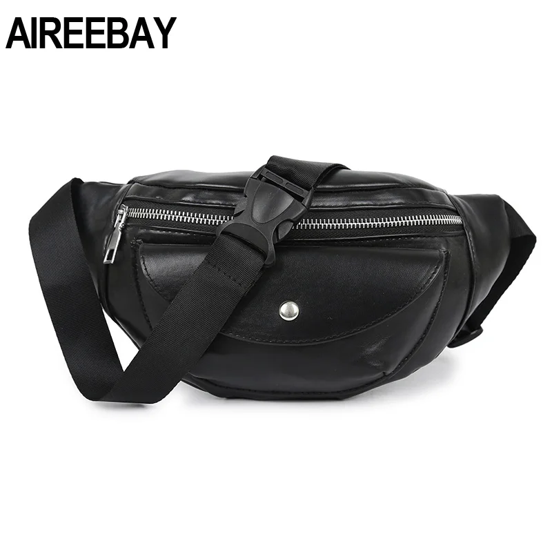 AIREEBAY, Женская поясная сумка из искусственной кожи, сумка-мессенджер для девочек, повседневные сумки на плечо, нагрудная сумка, женская маленькая поясная сумка, сумка-бум