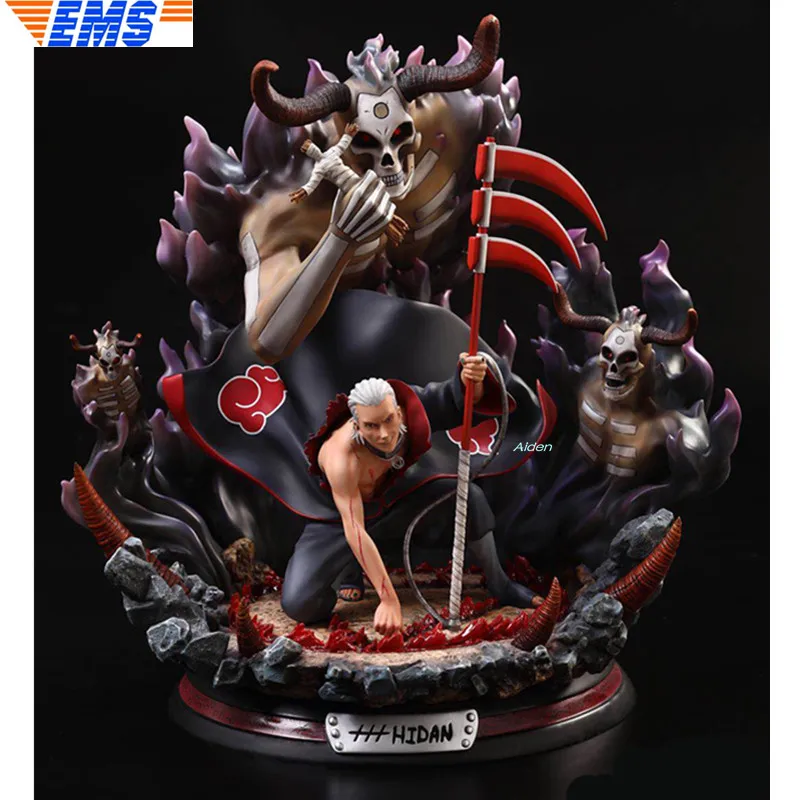 

15" NARUTO Statue Akatsuki Bust Hidan With LED Light 1/6 Full-Length Portrait Friend Kakuzu GK Action Model Toy BOX 37CM Z2718