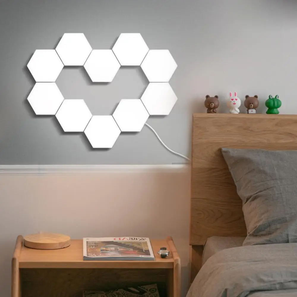 Квантовый Ночной светильник DIY сенсорный датчик ночник модульный шестиугольный