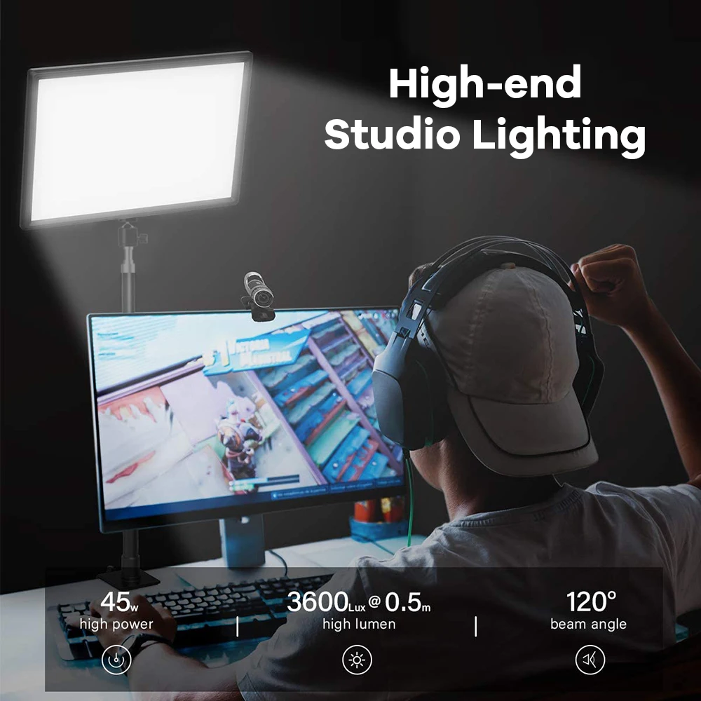 Painel de Luz de Vídeo Remoto para Streaming ao Vivo Polegada Plug 3200k-6000k Fotografia Iluminação Controle Photo Studio Lâmpada 14 10 Led ue - Image 2