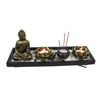 

Vintage Gypsum Buddhism Candel Holder Chinese Sand Table Ornament Creative Desktop Decoration Home Decoration Accessories