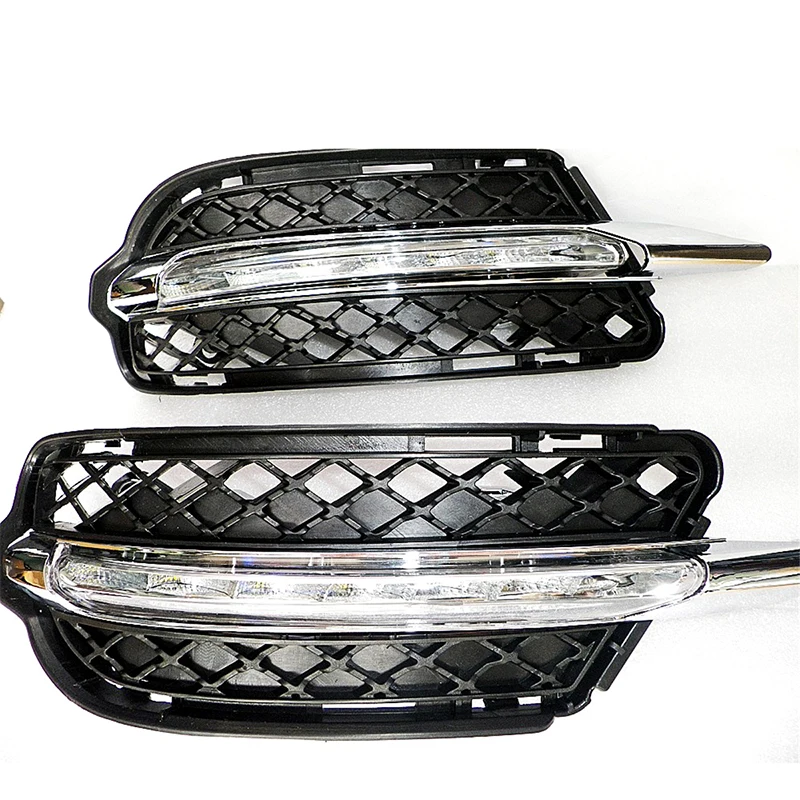 2 шт. для Benz S Class W221 S300 S500 S350 S600 2009-2012 6000K белый светильник Светодиодный дневной ходовой светильник DRL Автомобильная противотуманная фара