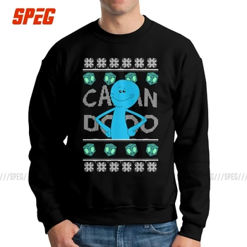 

Men's Rick And Morty Hoodies Caan Dooo Ugly Christmas Vintage Sweatshirt 100% Cotton Unique Pullover Apparel