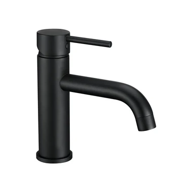 

Basin Faucets Bathroom Faucet Round Matt Black White Brushed Copper And Gold Basin Mixer Tap Bathroom Small Sink Faucet