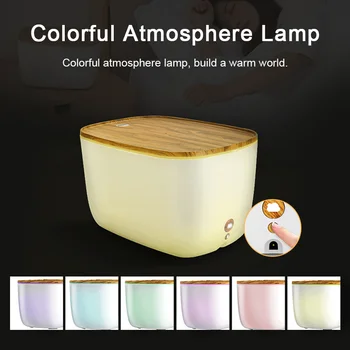

Humidifier Aroma Essential Oil Diffuser Ultrasonic Air Humidifier with Wood Grain 7 Color Changing LED Lights for Office Home