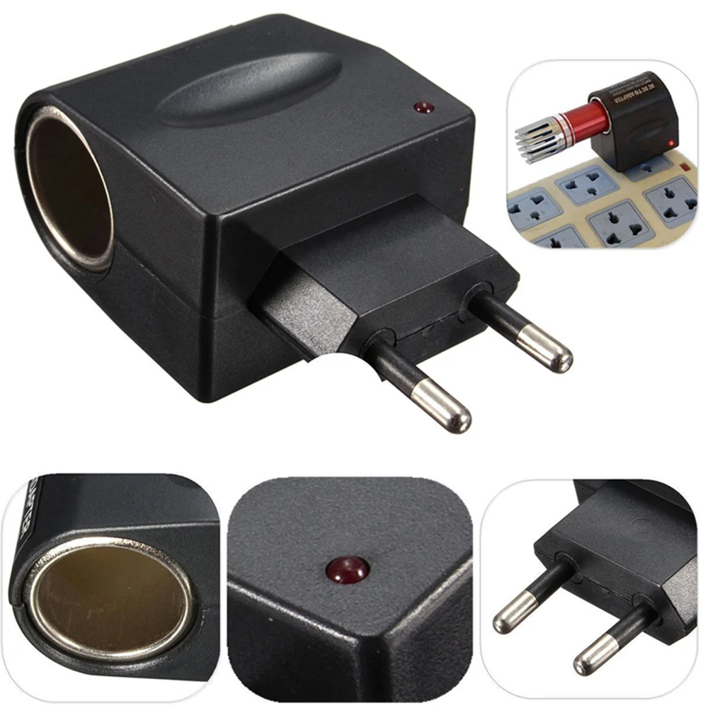 

Universal Car Cigarette Lighter Socket Splitter Plug Mini AC Wall Power 220V To DC 12V Cigarette Lighter Adapter Converter
