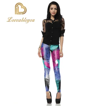 

Women Leggings Sexy Mid Waist Slim Printing Leggings Gym High Stretch Breathable Pants