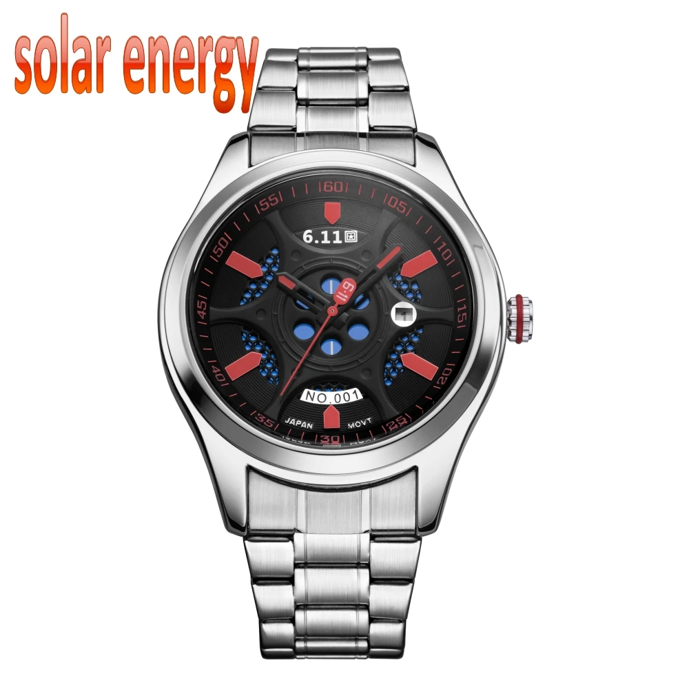 611Top Брендовые часы мужские солнечные reloj macsulino light kinetic energy кварцевые со стальным