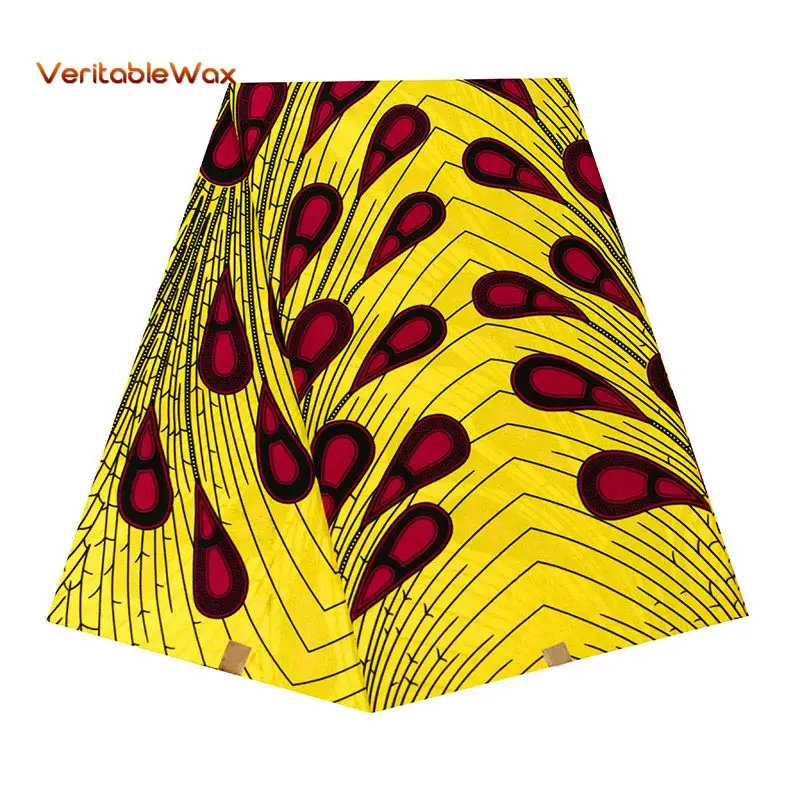 Африканская ткань Анкара Африканский настоящий воск принты хлопок ткань Алмазная узор BintaRealWax Высокое качество для вечерние платья 24FS1369