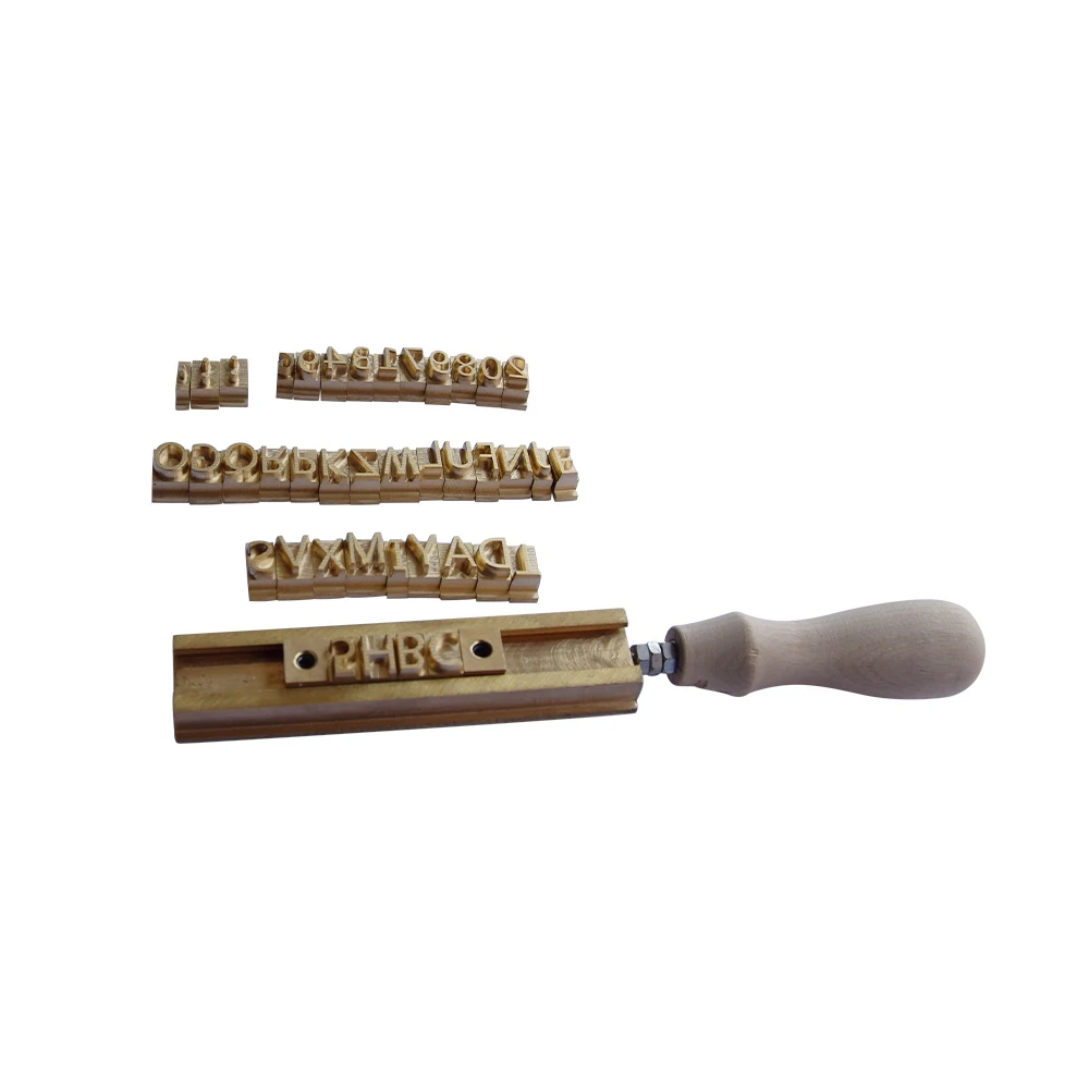 Brass Foil Hot Stamping Letters, Alphabet for Leather Stamps, Handmade Craft Tool, 30 Fonts