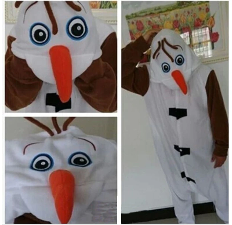 Cosplay&ware Anime Snowman Costume Flannel Pajamas Cosplay White Jumpsuit Adult Kids Onesie Pyjamas Party Dress -Zentai shop online H7556bd1e413d40ef97c4156333aaa7d78.jpg
