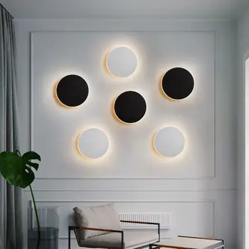 

Nordic bedroom bedside simple modern creative living room corridor wall personality touch sensor LED lamps