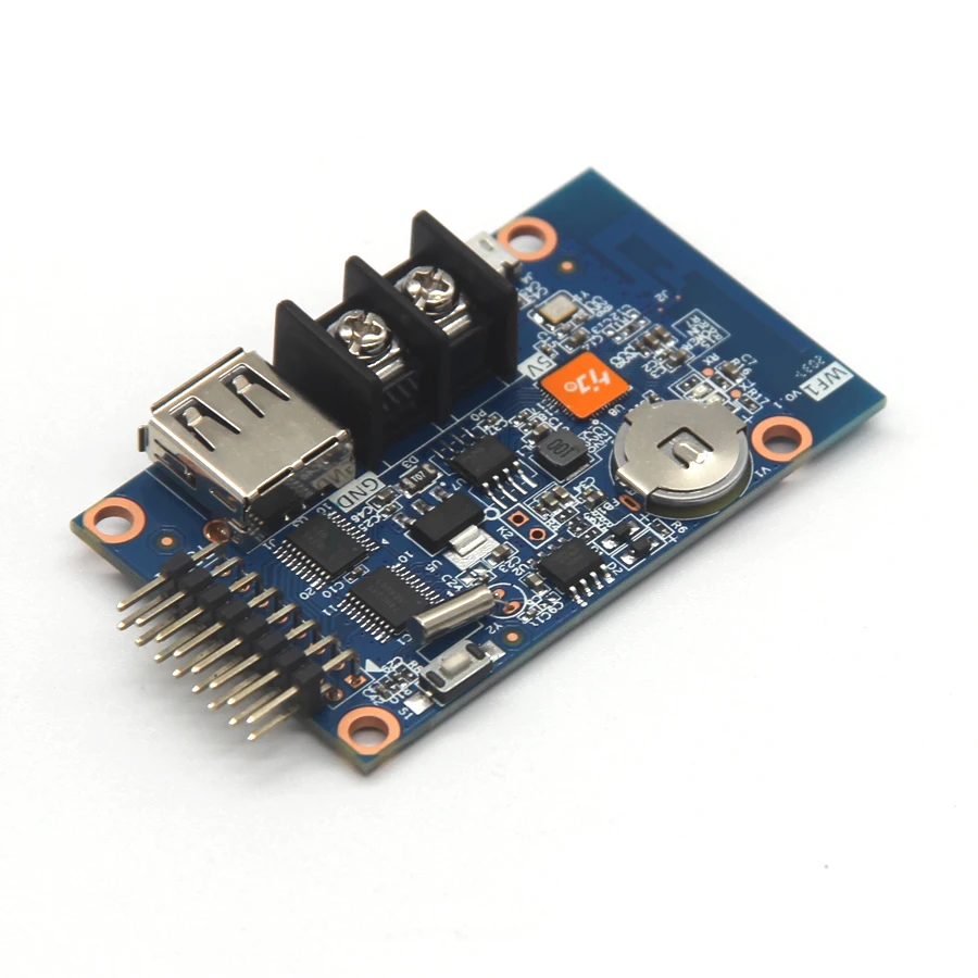 LED Video Display Panel HD WF1 asynchronous 640W*32H pixels 1*HUB75 RGB Seven color Small LED display WIFI control card