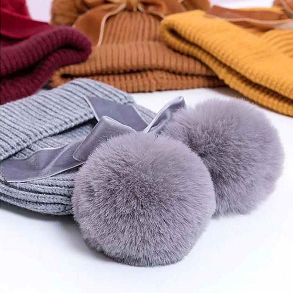 Pudcoco Beanies, детская шапка с помпоном, зимняя детская шапка, вязаная Милая шапка для девочек и мальчиков, повседневные однотонные детские шапки для девочек