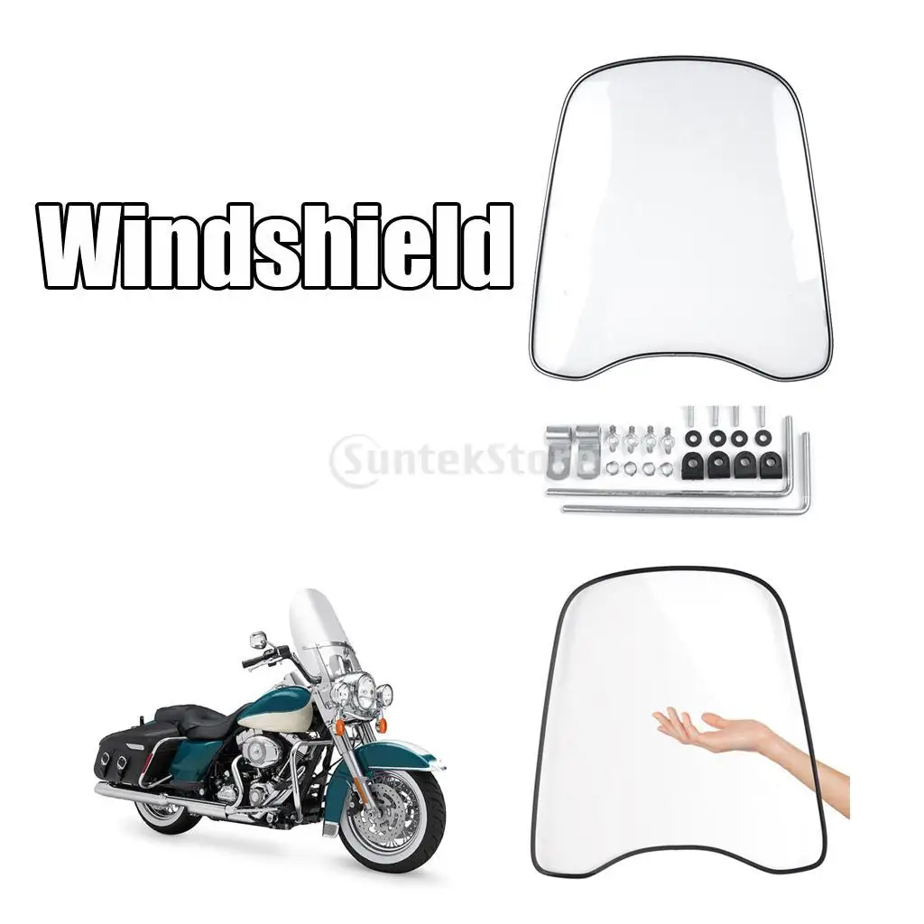 Universal Front Transparent  Windshield Protection For Motorcycle Motorbike Motocross Scooter ATV