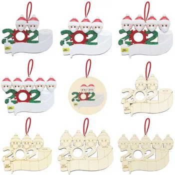 

Santa Claus Snowman Christmas Tree Pendants Hanging Ornaments New Year Xmas Decor Home Party Wooden Decoration Kids Toys