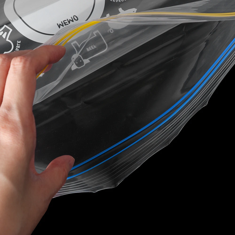10/20PCS/Set Silicone Vacuum Sealed Food Storage Bag Fruit Meat Milk Containers Kitchen Refrigerator Fresh Bag Ziplock 2Sizes