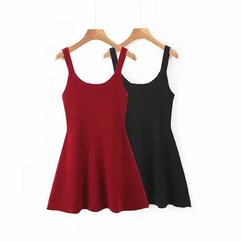 

Yd-9133 Women's Dress New Products Solid Color Knitted Slip Dress