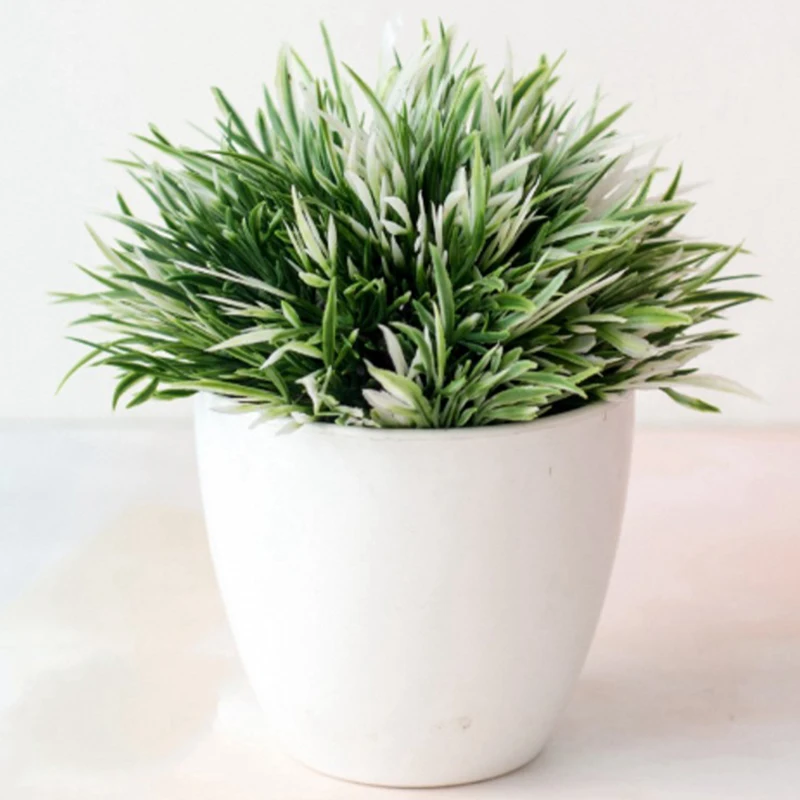 

1x Artificial Bonsai Potted Grass Plant Wedding Party Home Office Decor Display