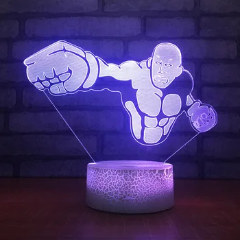 

Bareheaded underground boxer7 Color Lamp 3d Visual Led Night Lights For Kids Touch Usb Table Lampara Lampe Baby Sleeping Motion