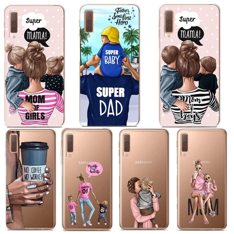 Модный силиконовый чехол для Samsung Galaxy A51 A71 A7 2018 A6 A8 Plus A9 A70 A80 2019 с черными и