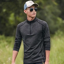 L-4XL Мужская походная быстросохнущая футболка с длинным рукавом для скалолазания и кемпинга спортивная рубашка размера плюс походная одежда для походов и рыбалки