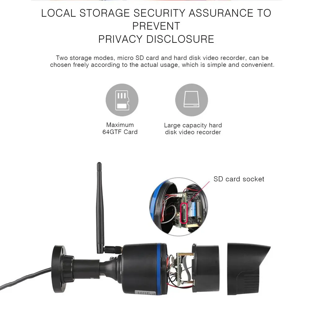 Беспроводная Wi-Fi ip-камера 1080P HD сетевая камера CCTV In/наружная безопасность ИК ночного видения для дома и улицы HD
