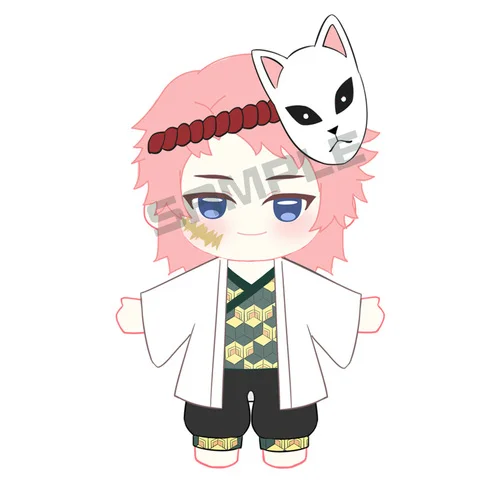 Demon Slayer Plush -Sabito Figure Plushie Doll Clothes Changeable Toy Anime Merch Fan Gifts Cosplay Prop 20cm 8"