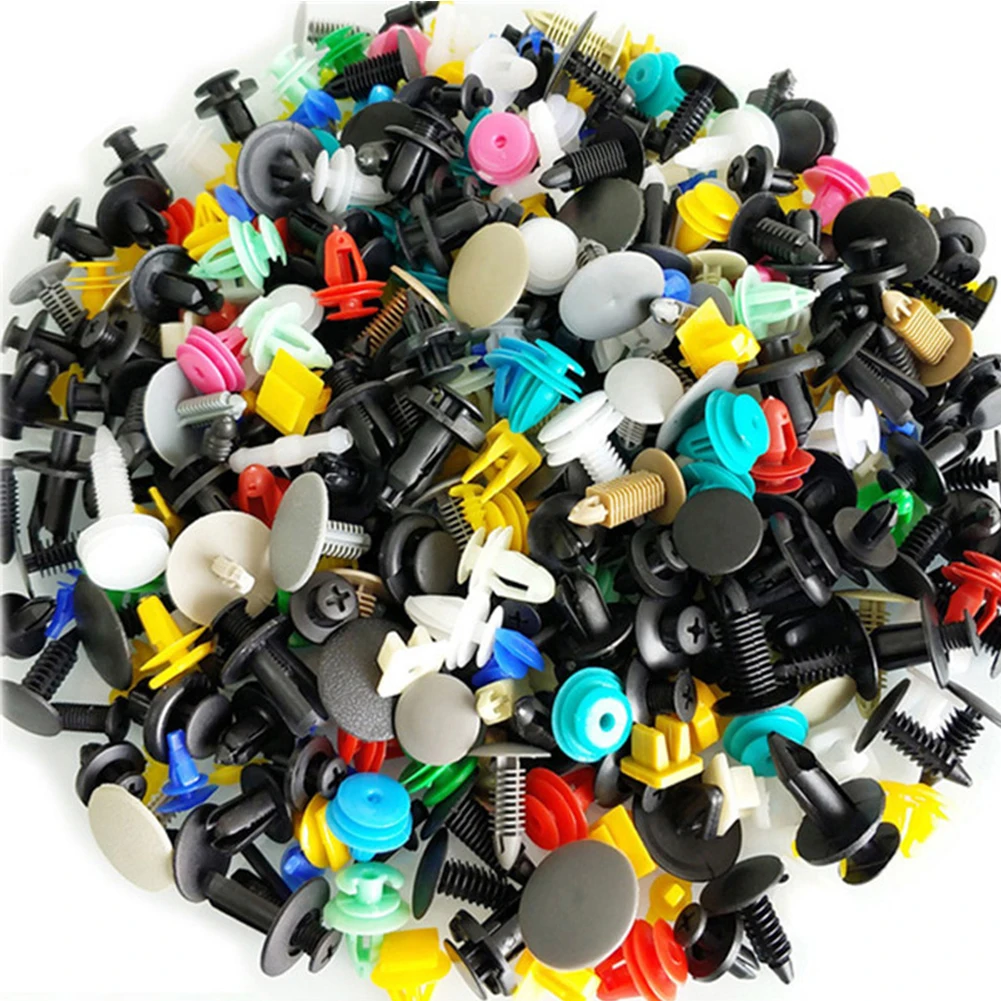 Car Nylon Buckle Fastener Clip Mixed Pin Rivet Bumper Door Trim Panel Retainer Car Body Push Retainer(Randomly Mixed of Styles